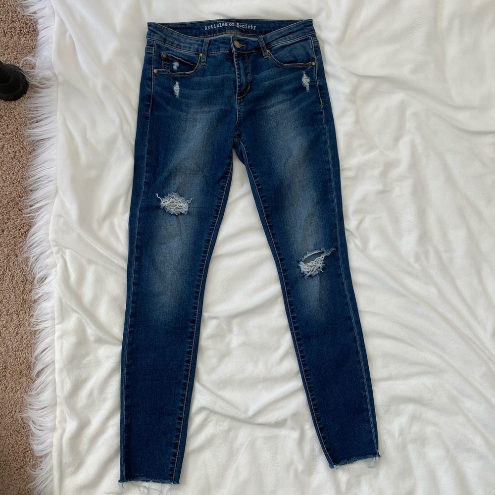 Articles of Society- Distressed Jeans